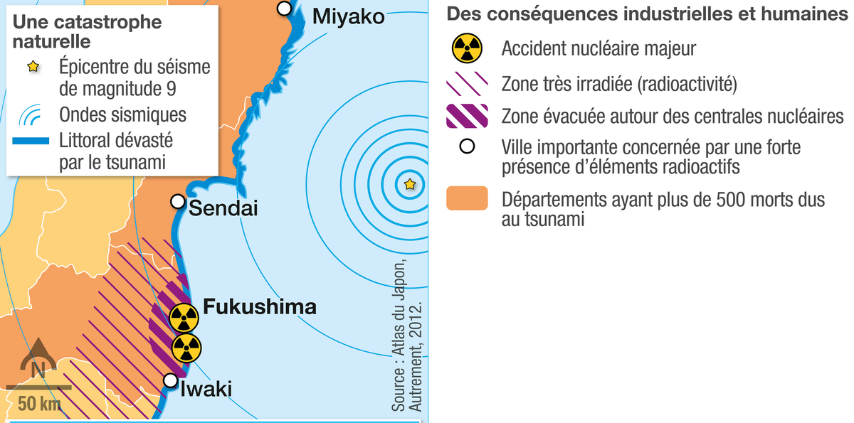 Les dégâts causés par le séisme de Honshu.