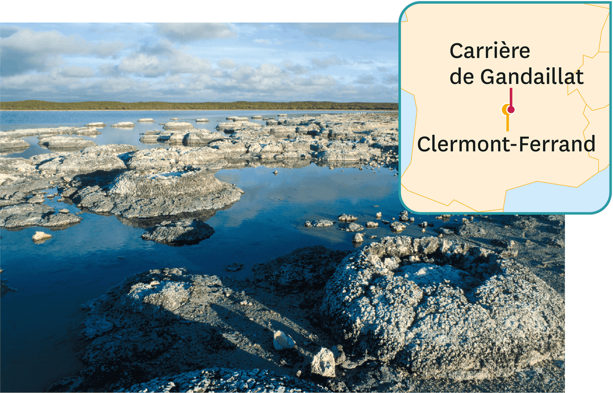 Photographie de la carrière de Gandaillat. Elle se trouve pas loin de Clermont-Ferrand.