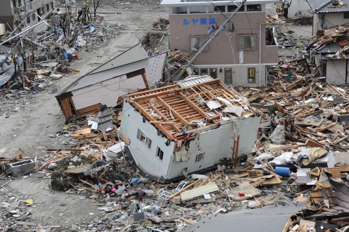 Dégâts dus au tsunami et au séisme du 11 mars 2011.