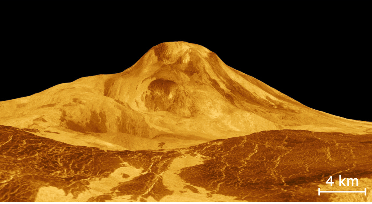 Image de la surface de Vénus à partir des données de la sonde spatiale Magellan.