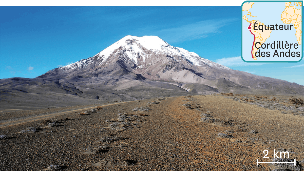 Photographie de la surface de la Terre dans la cordillère des Andes (Équateur).